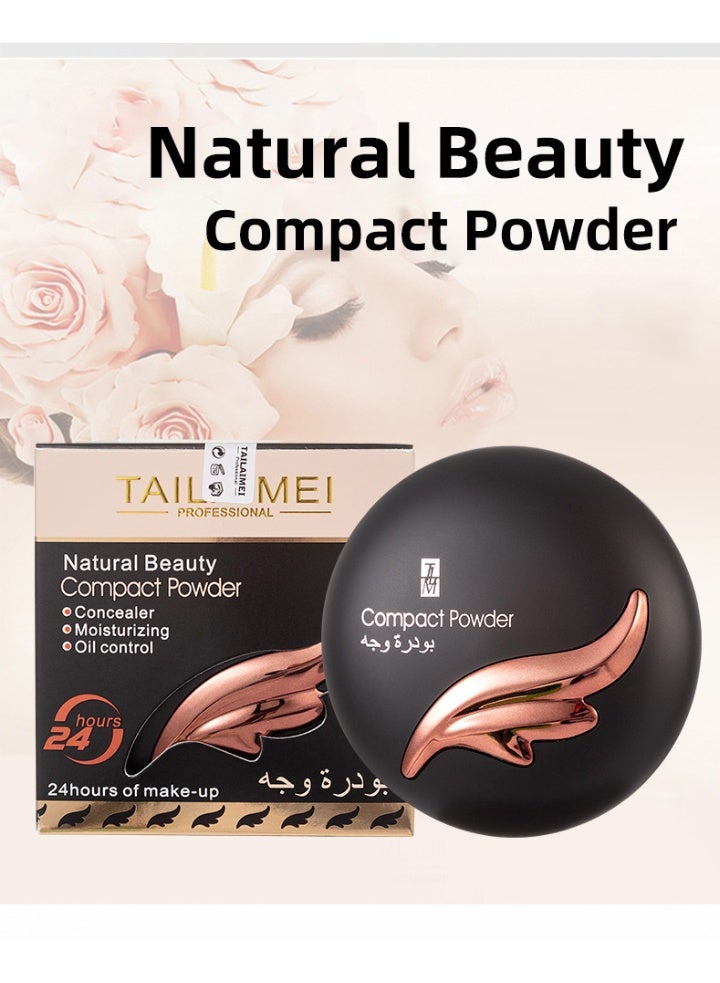 تايلامي بودرة أساس TLM Starlight Soft Matte ثنائية الطبقات - بتركيبة لؤلؤية ناعمة، مقاومة للماء، تتحكم في إفراز الزيوت لمدة 12 ساعة، وأداة سهلة الاستخدام لتعديل المكياج. - Image 3